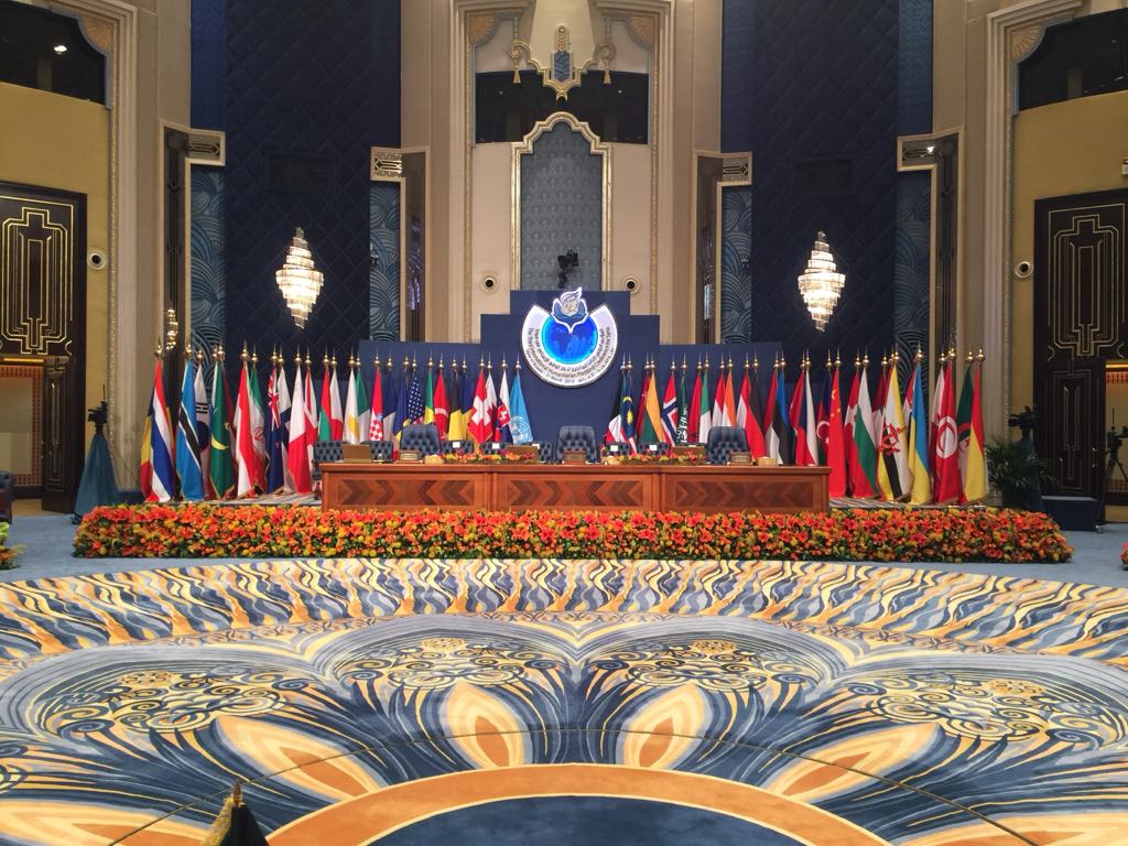 Flower decoration for a conference in Arabic countries