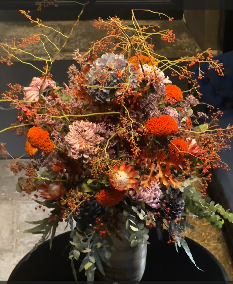 Autumn representive flower arrangement